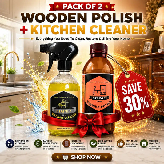 Pack of 2 - Kitchen Cleaner & Wood Polish 500ml
