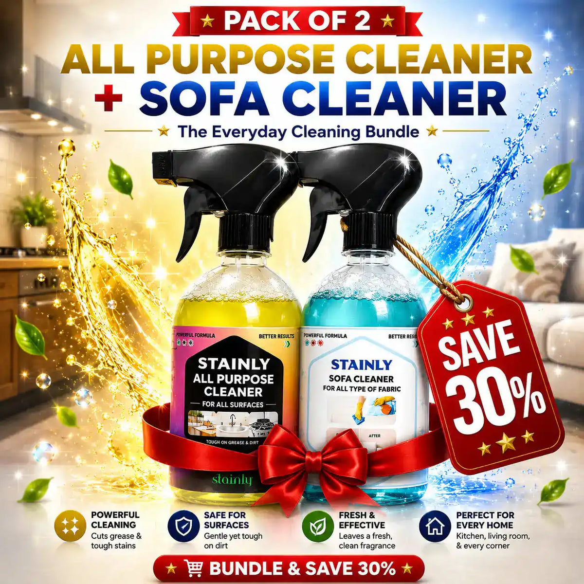 Pack of 2 - All Purpose & Sofa Cleaner 500ml
