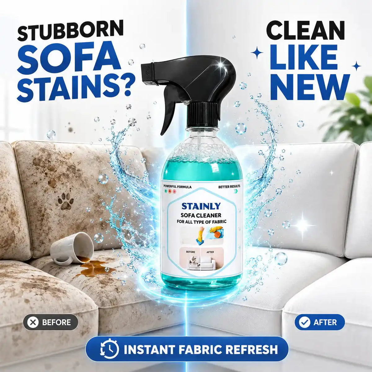 Sofa Cleaner Spray in Pakistan - Fabric Stain Remover for Sofa & Carpet | Stainly